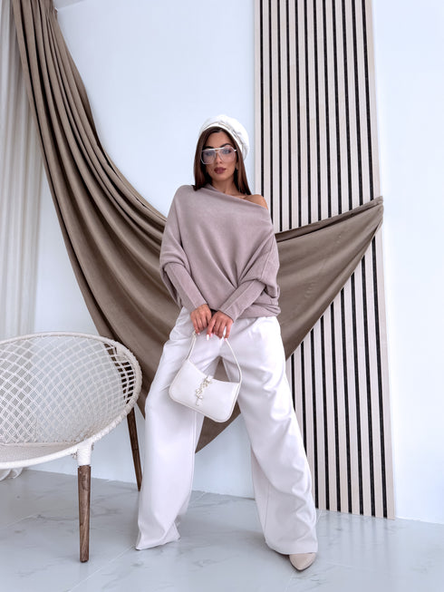 ELYNDI sweater "SYMMETRY 37709" - DARK BEIGE